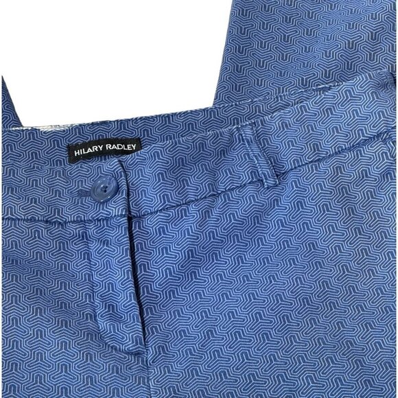 Hilary Radley Stretch Slim Leg Crop Pants in Blue Women's Size 8 - Picture 3 of 9